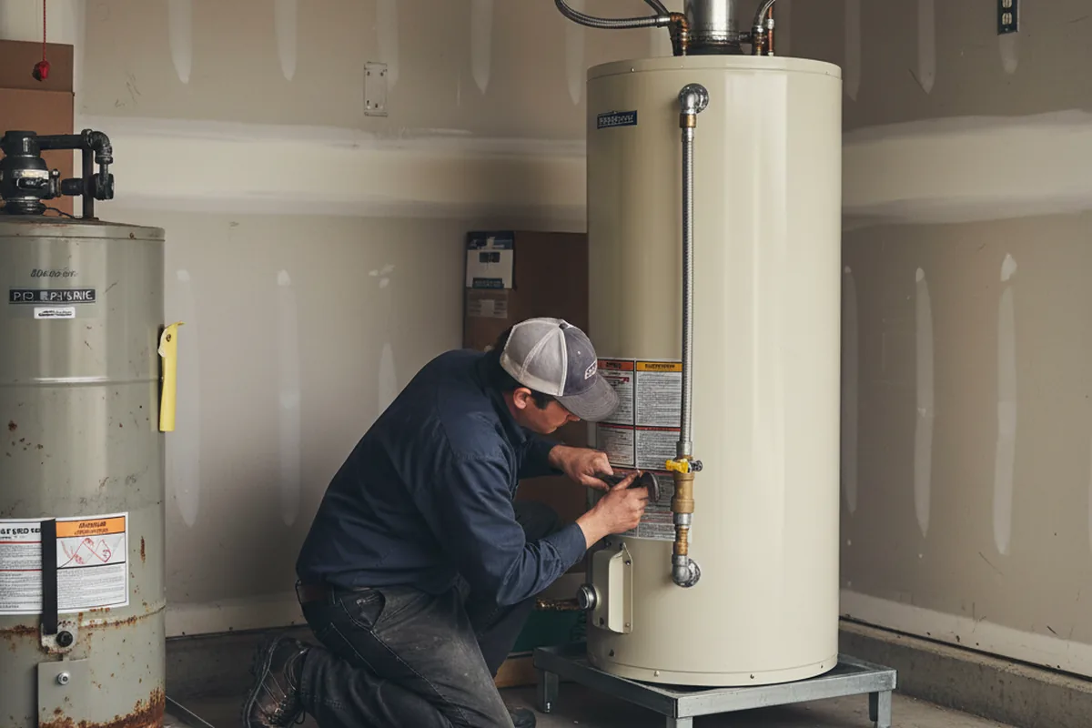 Water heater and shutoff valve replacement in California Hot Springs
